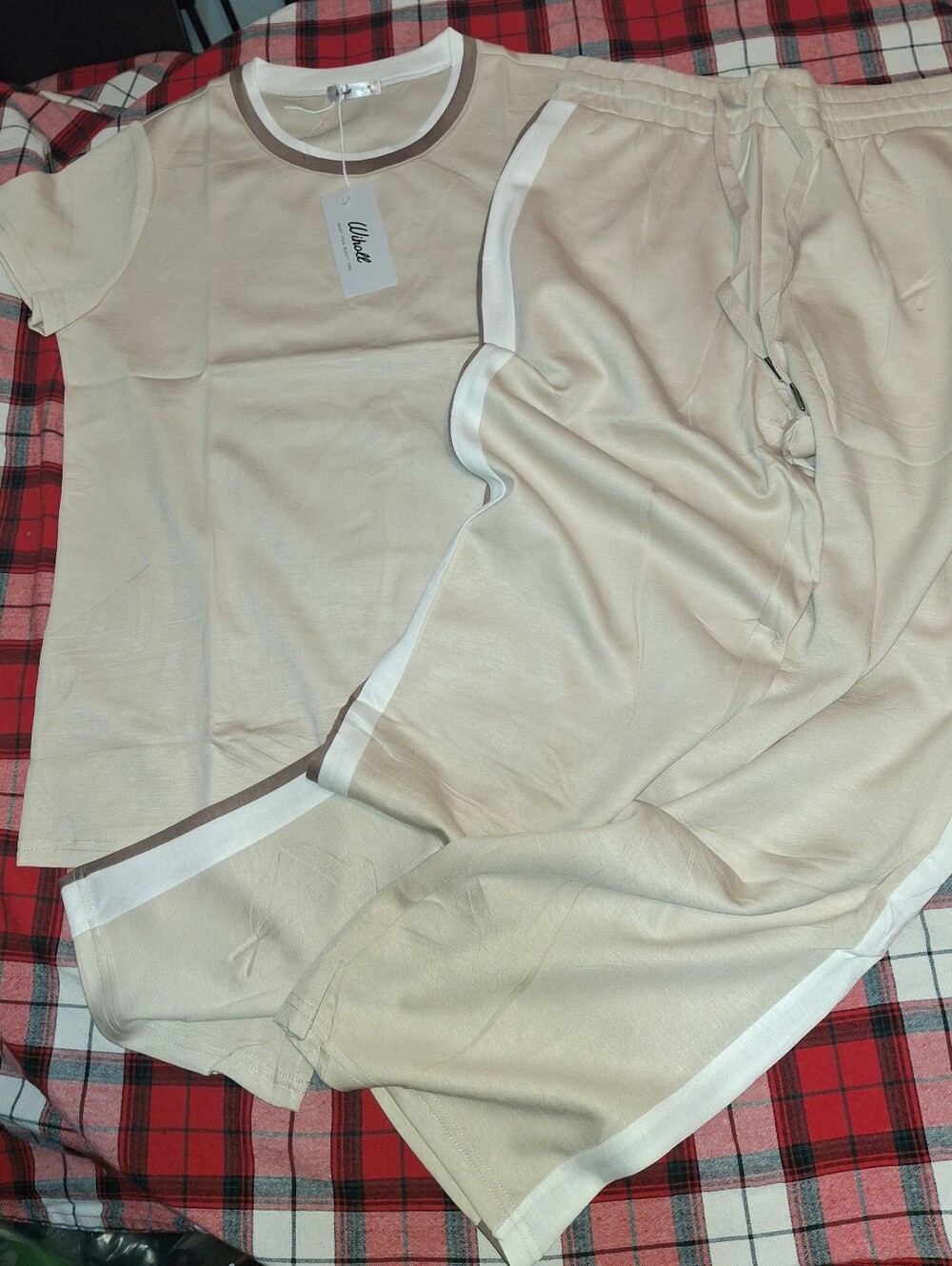 NWT Wiholl 2-Piece Lounge Set - Beige/Tan - Size Medium